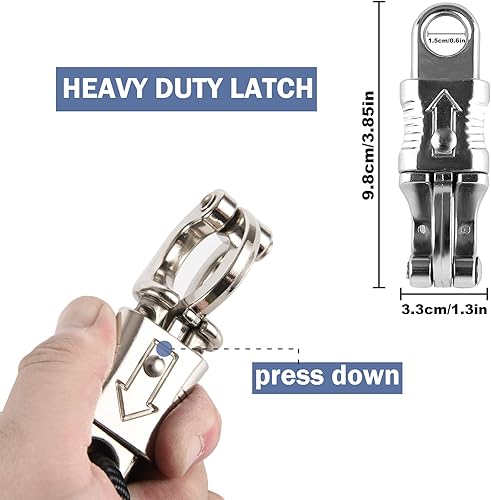 Miniatura 4 de Corbata de remolque para transporte de caballos, corbata cruzada con correas de nailon ajustables, cables con cierre de pánico y broche de toro