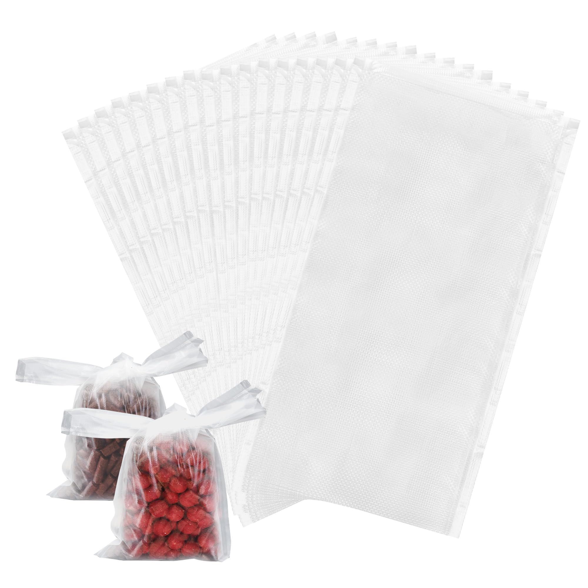 Aramanara 500 Pcs 7 x 14 cm Carp Fishing PVA Mesh Bags, Quick Water Soluble Bait Bags, Solid Bait Fishing Tackle Accessories for Carp and Boilie Rig