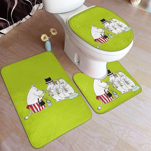 Amazon トイレマット ムーミン トイレ3点セット フタカバー バスマット トイレ蓋カバー ふんわり シンプル おしゃれ 人気 可愛い 萌えグッズ 足元マット 滑り止め 便座カバー すべりにくい 快適 吸水 速乾 防臭 抗菌 浴室 家庭用 トイレマット タンクカバー ホーム
