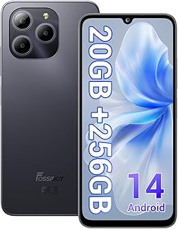 FOSSIBOT S2 Unlocked Smartphone Android 14, 20GB RAM+256GB/1TB, 6.72" FHD+ Display, 50MP+16MP Dual Camera, 5000mAh Battery, Face ID & Fingerprint, NFC, Dual 4G SIM, 2025 Phone