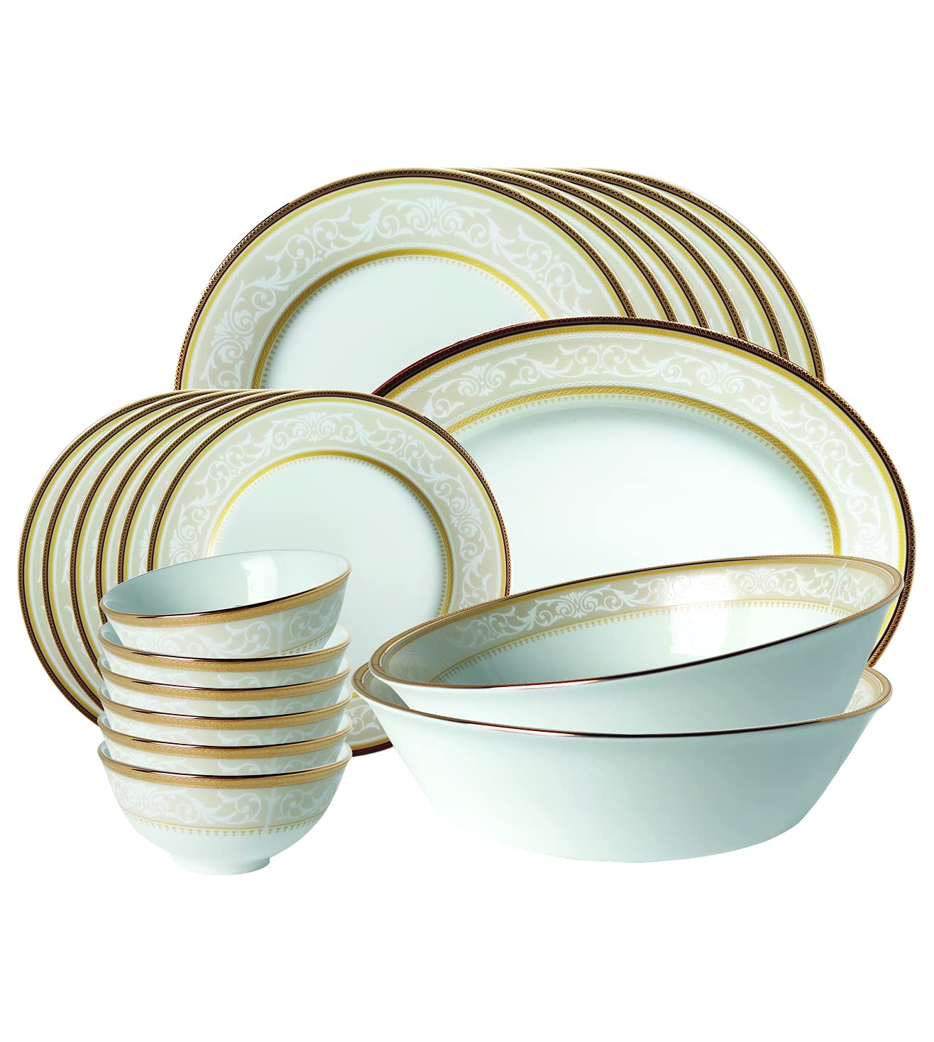 Noritake Japan - Porcelain Premium Dinner Set of 21 pcs, Service