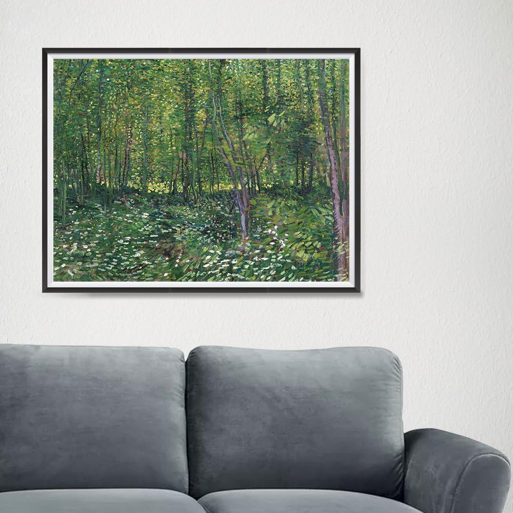 Vincent Van Gogh Art Reproduction Posters - Poster Printing - Wall Art Print for Home Office Decor - Trees and Undergrowth - 24X18 Inches