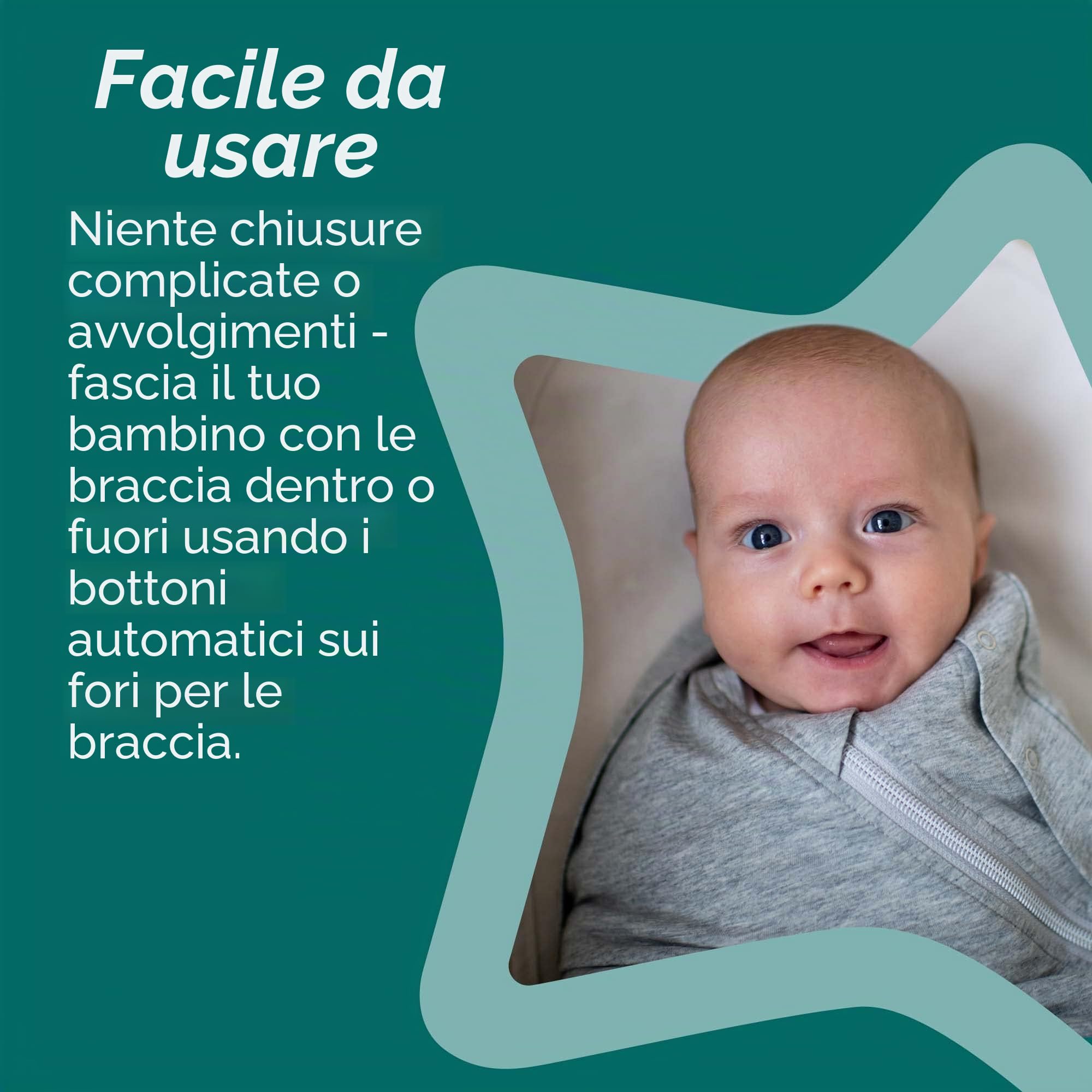 Tommee Tippee The Original Grobag Sacco nanna per neonati, design salutare sui fianchi, morbido tessuto in cotone, 0-3 m, 1,0 TOG, grigio cielo mélange