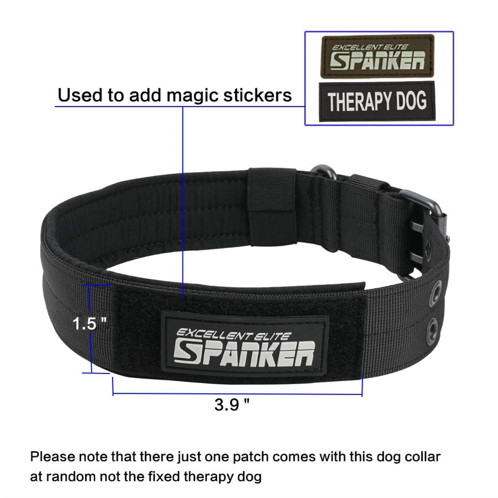 EXCELLENT ELITE SPANKER Militär-Hundehalsband – Mit D-Ring, Verstellbar, Für Große Hunde