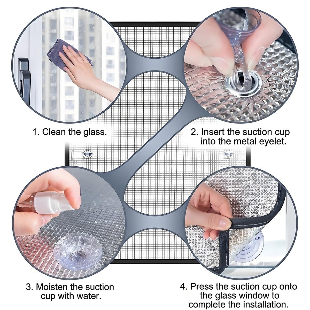 Film Isolation Fenêtres, Film Protection Solaire Regard, Panneau Thermique Anti Regard, Rideau Occultant avec Ventouse sans Perçage pour Camping-Car, Toit Ouvrant, Véranda(130x250cm)