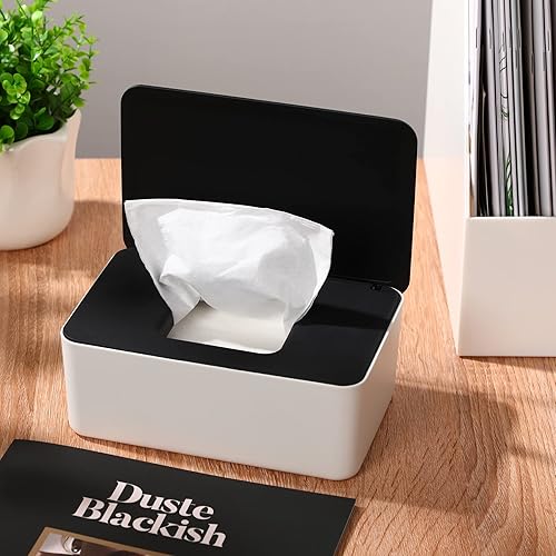 Miniatura 12 de NOVWANG Dispensador de toallitas, soporte para toallitas para bebés, mantiene las toallitas frescas, contenedor de toallitas recargables para Negro