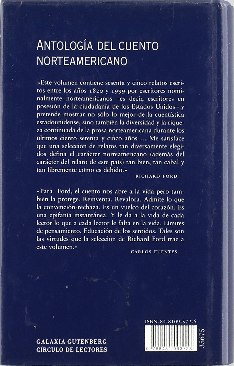Antología del cuento norteamericano (Narrativa)