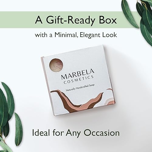 Vista 6 de Marbela Cosmetics - Jabón hecho a mano, hecho en Estados Unidos, apto para veganos, sin aceite de palma, jabón en barra natural, jabón facial