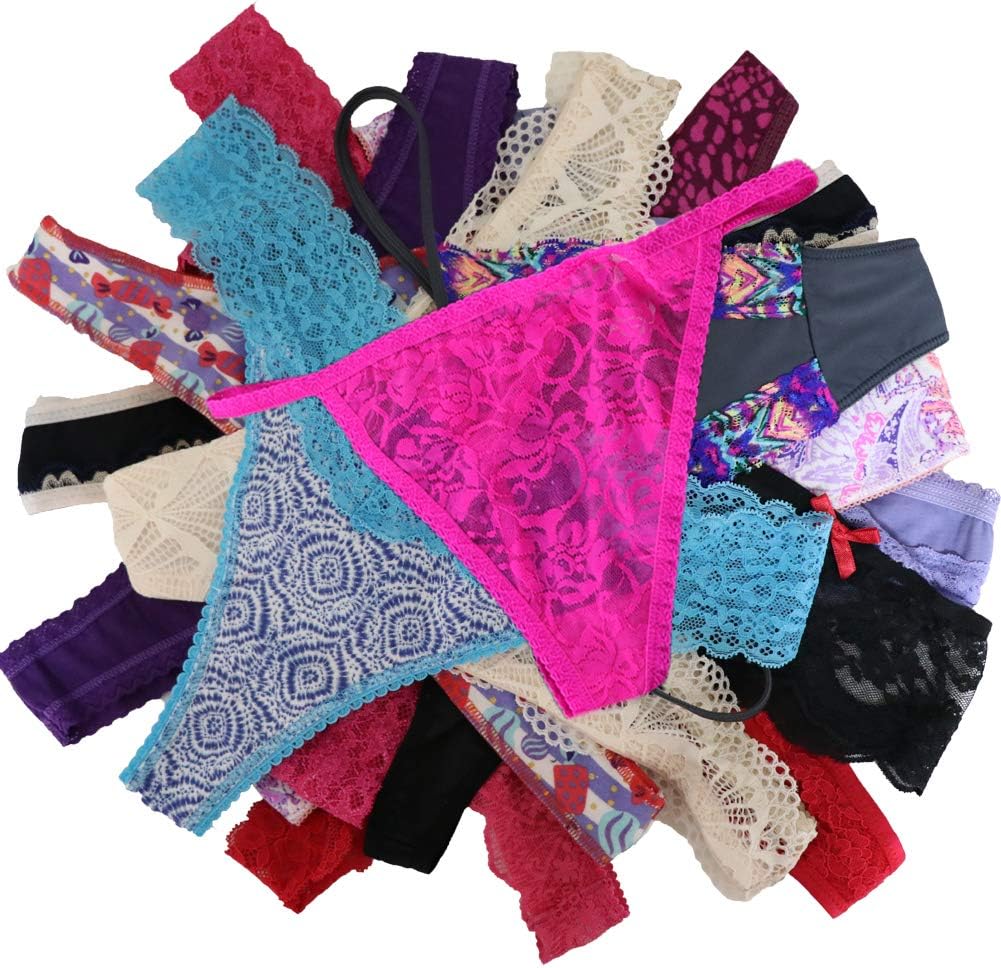 WDXVariety Panties G String Thongs for Women Sexy Womens Underwear Cheeky Tangas (10 Pack)