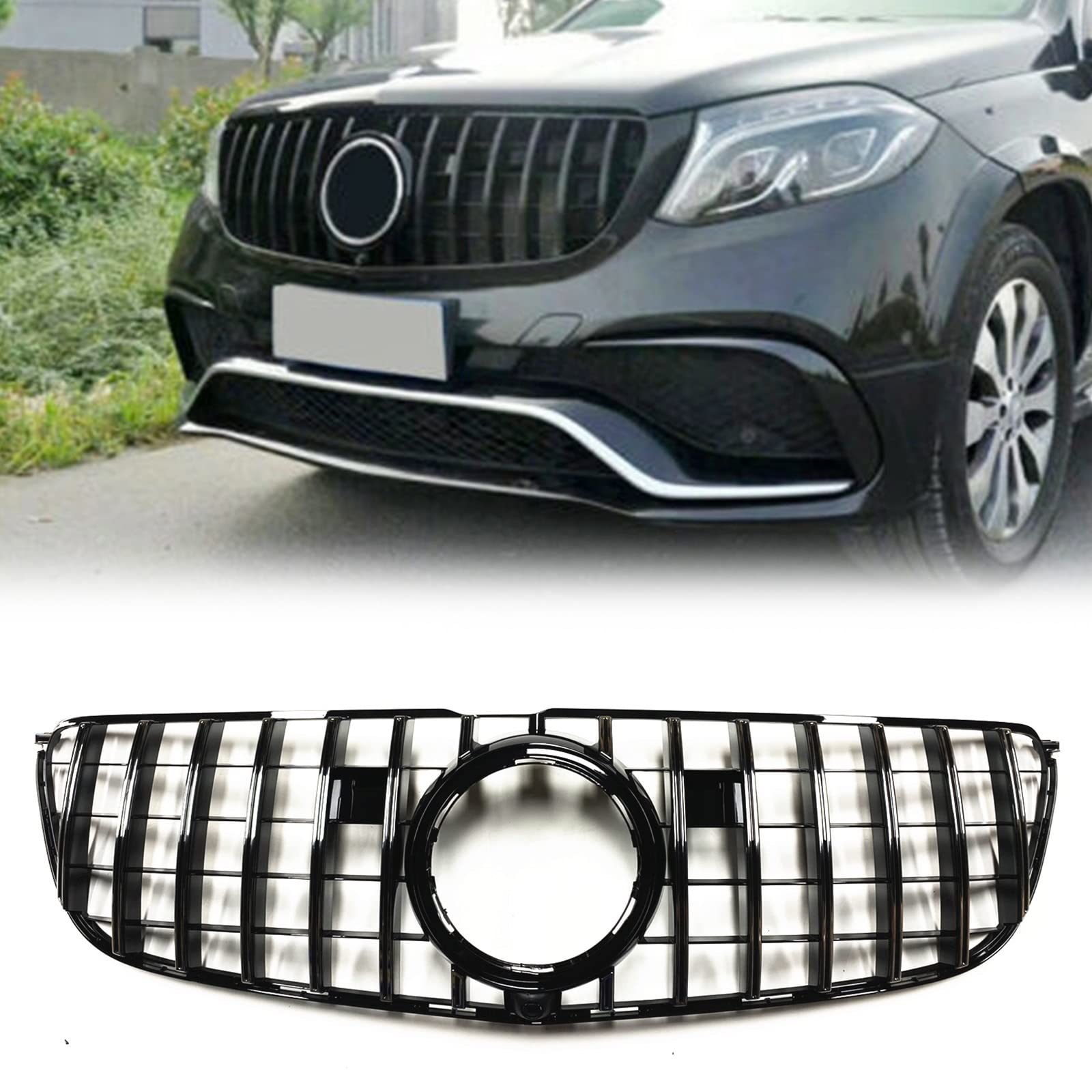 Grille de Course GLS X166 Argent Élégance Calandre de Capot Supérieur