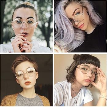 Produktbild von Metall Frame Retro Brille - Klare Linse, Rund, Unisex