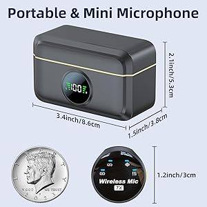 NPTCL Wireless Lavalier Microphone for iPhone 17 16 15 Android, Noise Canceling USB C Lapel Microphones Clip on Mic with Charging Case for Video Recording Vlogging TikTok