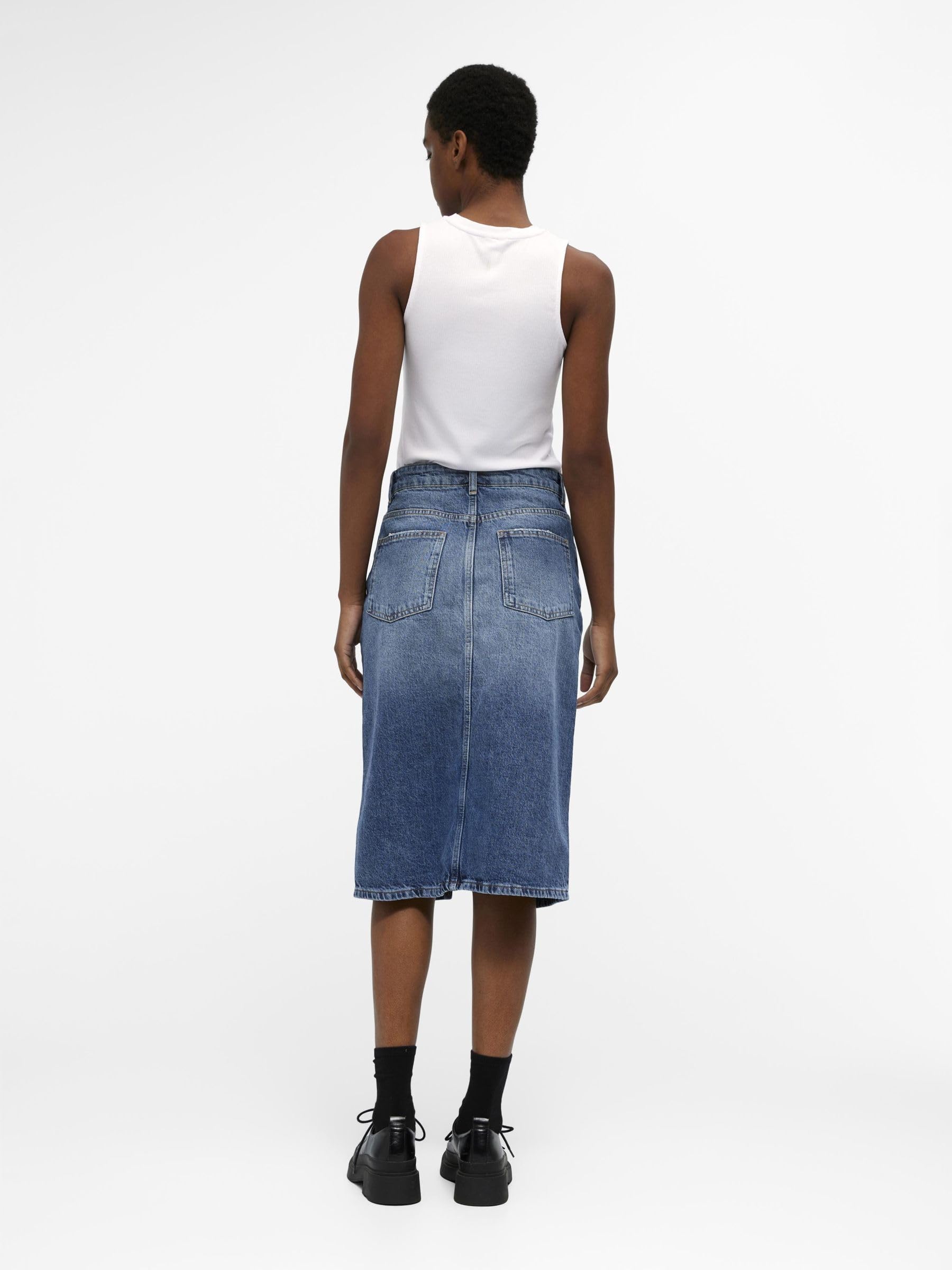 Object Objharlow Midi Denim Skirt Noos Falda Mujer