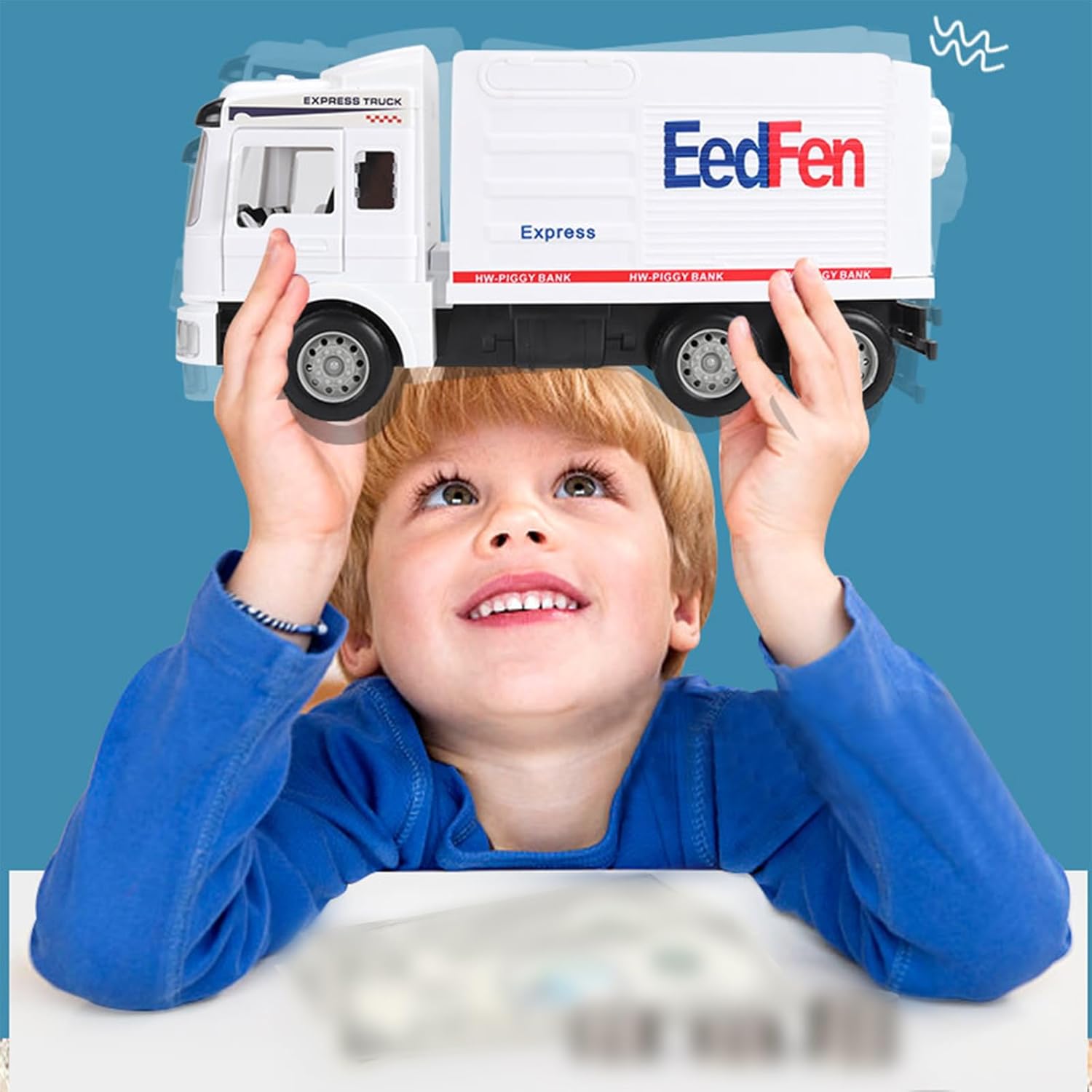 Interactive Financial Education Vehicle with Voice Recognition Coin Deposit and Fingerprint Security Money Management Toy