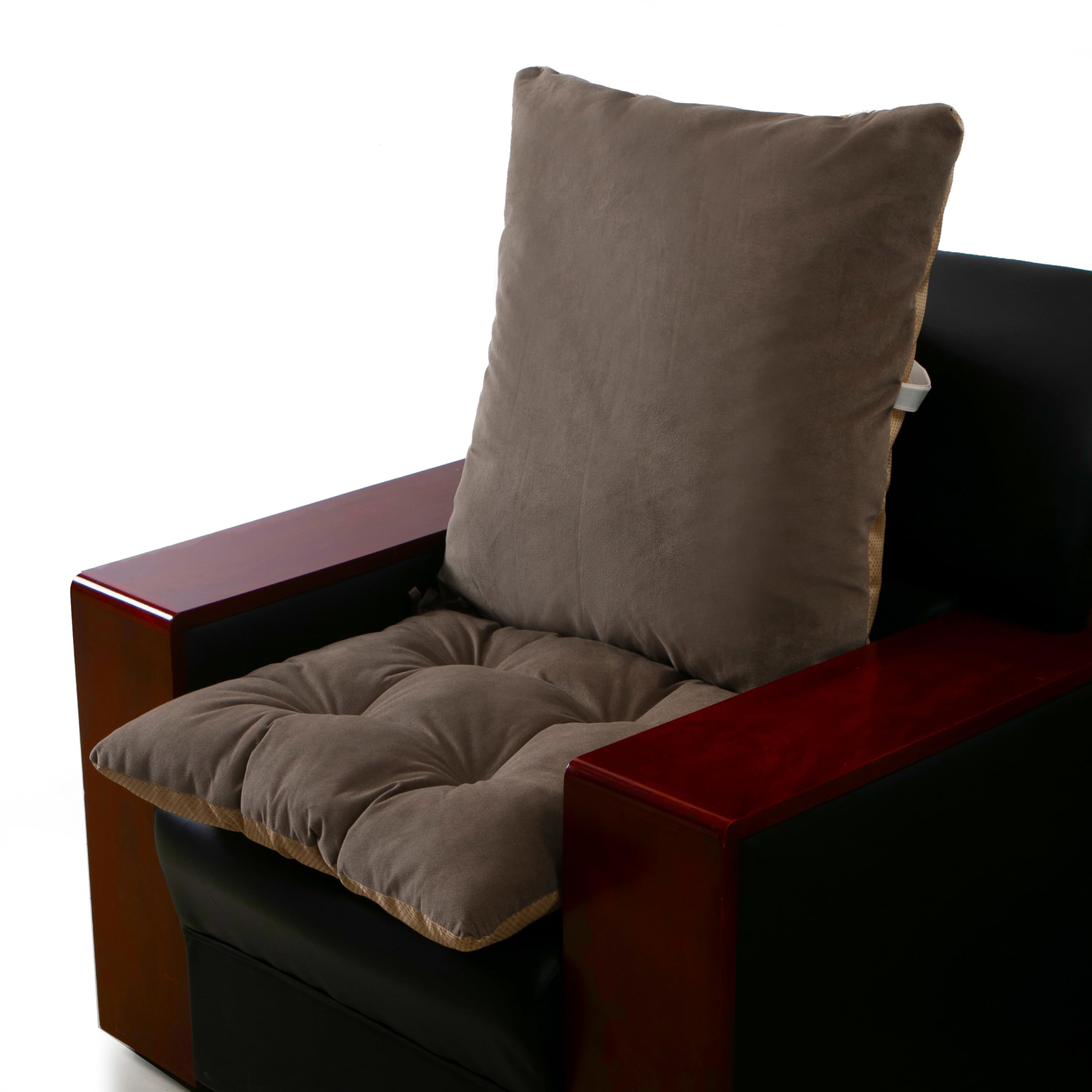 Cojín ortopédico de espalda baja para aliviar el dolor lumbar extra grande, cojín de asiento antideslizante para sofá, cama, almohada de lectura con correas de extensión ajustables para tumbona