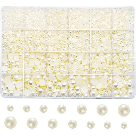 Shimmering Embellishments: Half Pearls and Rhinestones for Creative Explorations