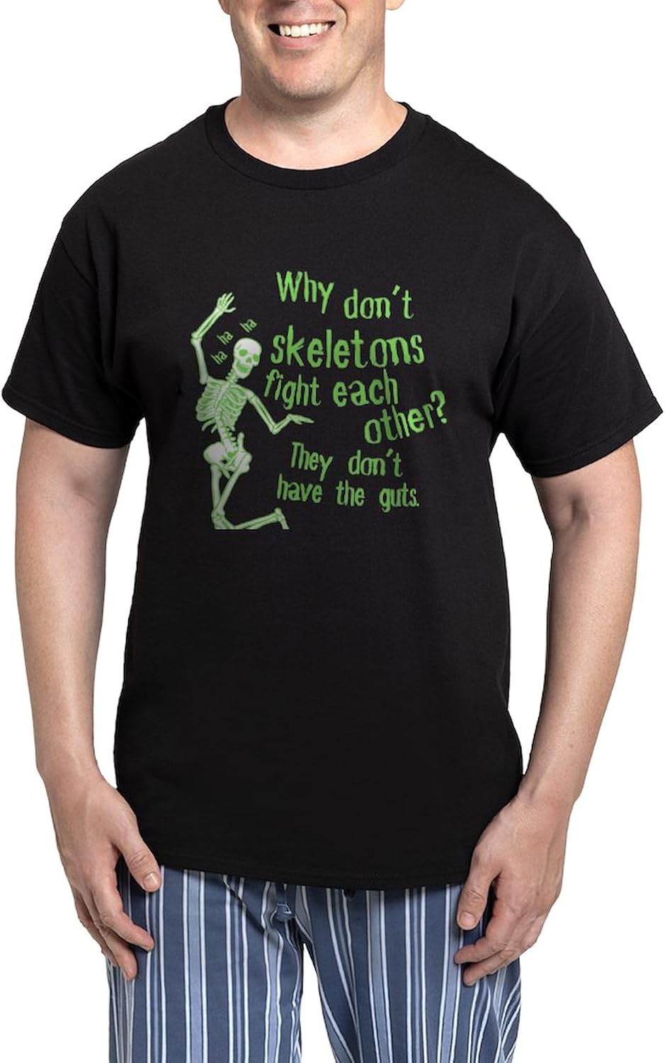 CafePress Skeleton Puns T Shirt: Witty Wear For The Humorous Novelty Men's Pajama Set, Comfortable PJ Sleepwear