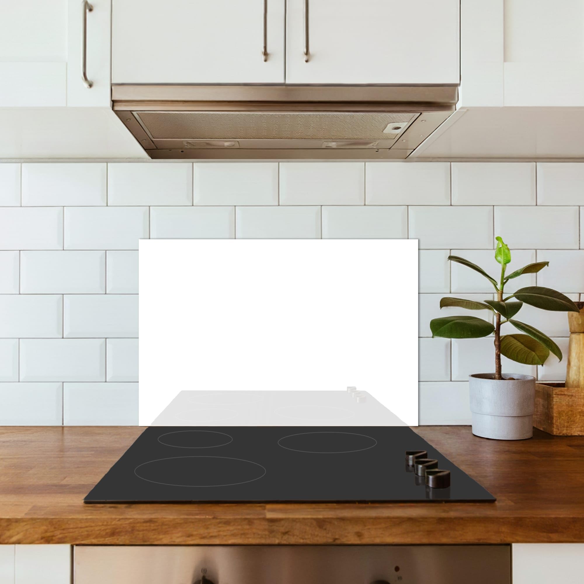 KitchenYeah© Küchenrückwand 60x40 cm Selbstklebende Kitchen Wall Protector Küchen Rückenwand Küchenfronten Küchenrückwände Küche Wand Weiß - Farben - Neutral