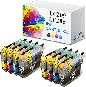 Amazon.com: PSHYYQ Compatible for Brother LC209 LC205 Ink Cartridge ...