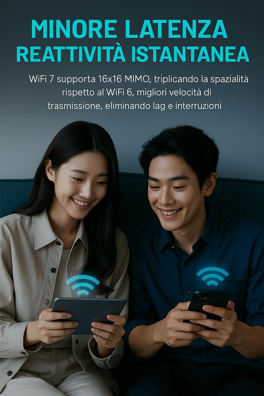 Chiavetta Wifi 7 BE6500 per PC Fisso 6500Mbps, ElecMoga Adattatore WiFi USB 2.4/5/6GHz Adattatore Wireless USB 3.0 2x5dBi Antenne WiFi Dongle WiFi per Windows 11/10/7/XP/Mac OS X
