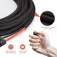 Vista 2 de Cable de extensión solar de doble cable de 20 pies – Conector de panel solar de 10 AWG (6 mm²), con 4 pares, conectores solares IP67 macho/hembra