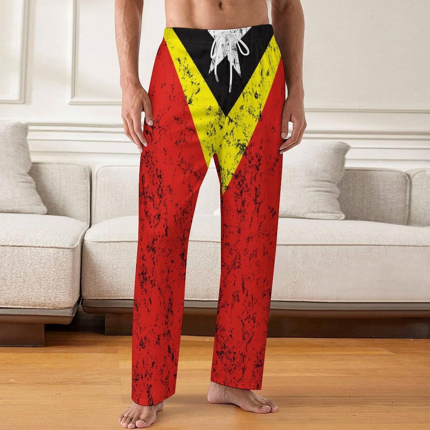 Montserrat Lslands Flag Men's Pajama Pants Bottoms Sleep Lounge PJ Pants,
