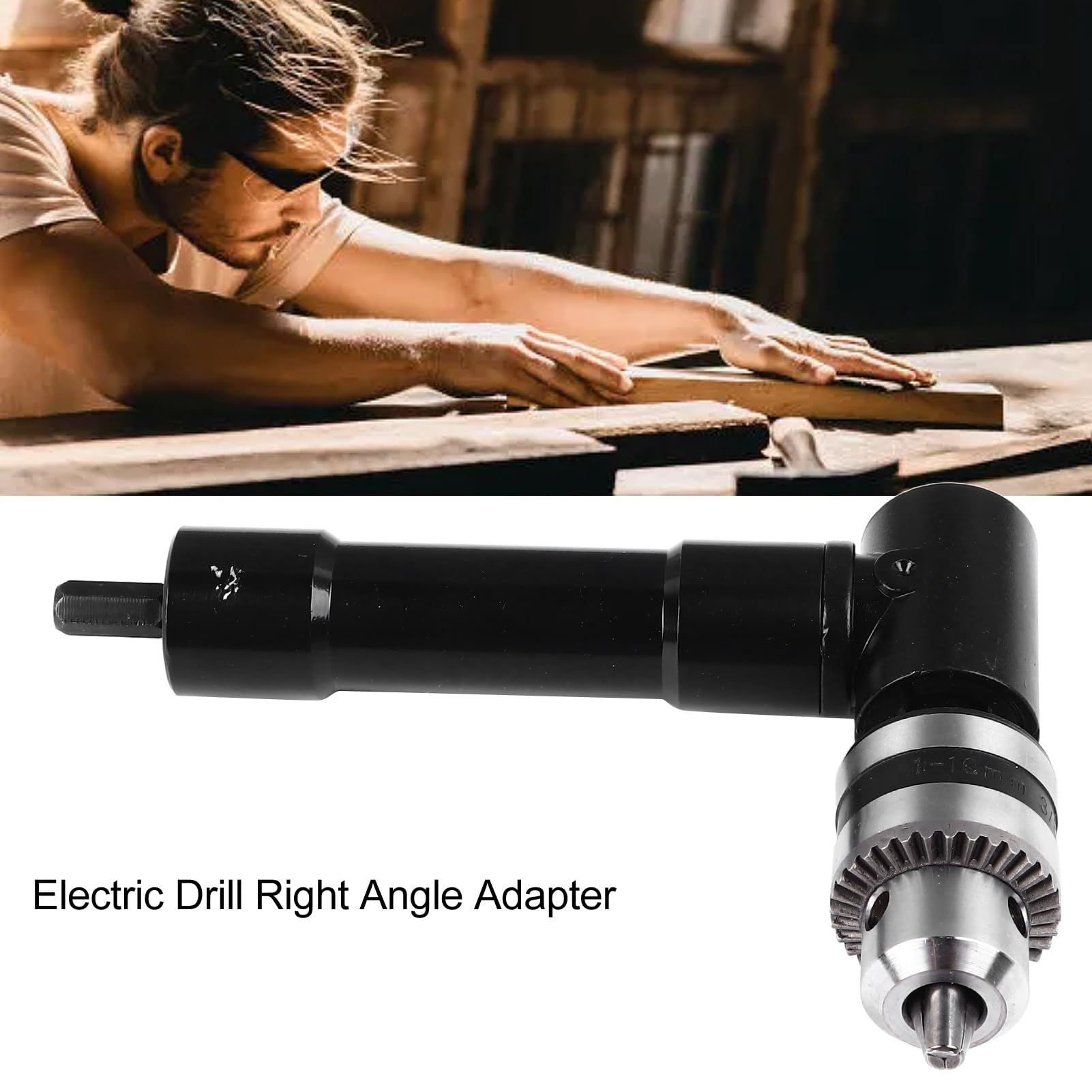 Fixation De Perceuse à Angle Droit, Adaptateur De Perceuse D'angle à 90 Degrés, Fixation De Mandrin De Perceuse électrique, Adaptateur De Perceuse Sans Fil, Adaptateur D'angle(Métal)