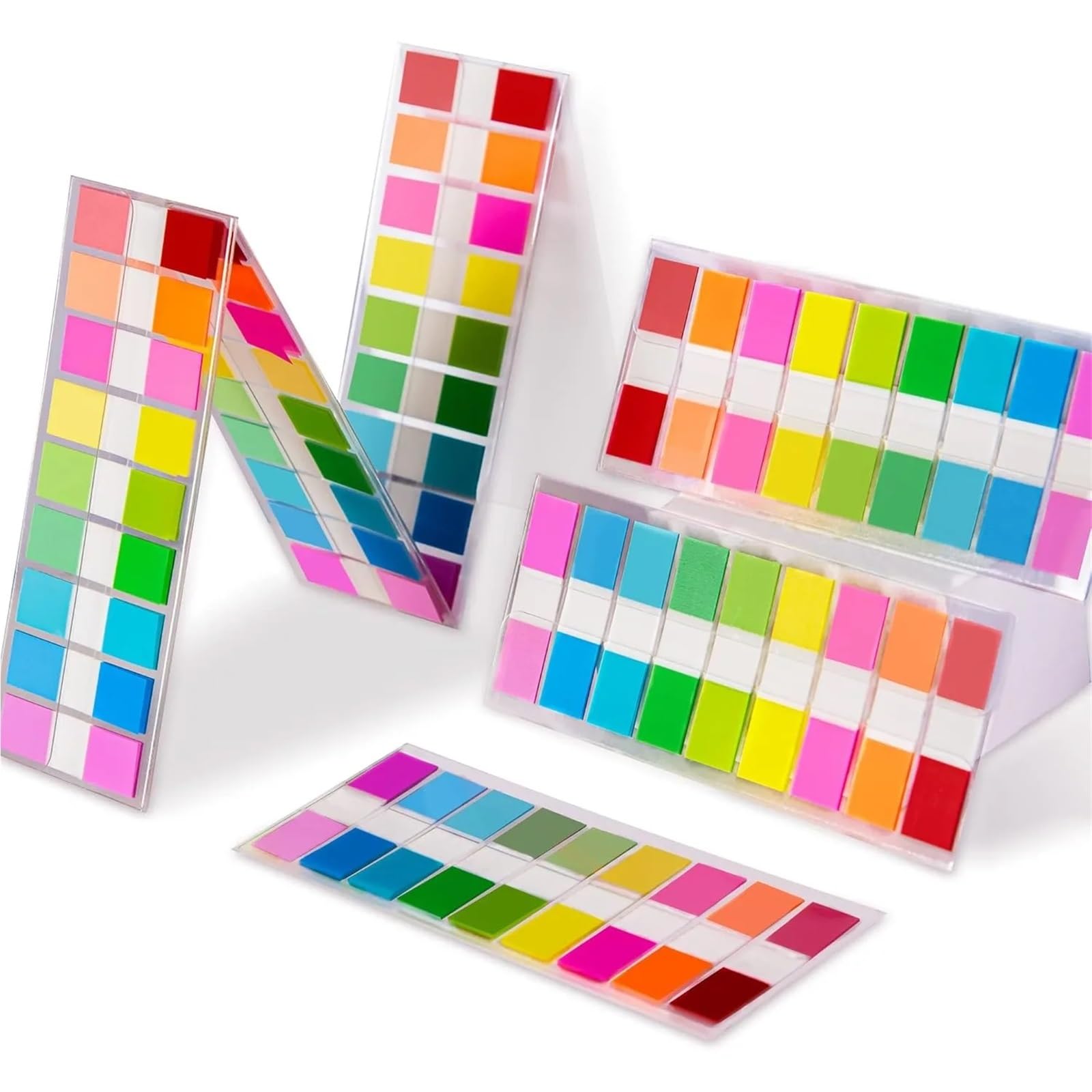 20 foglietti adesivi trasparenti colorati per indice, appunti, cancelleria, foglietti adesivi per pagine e libri