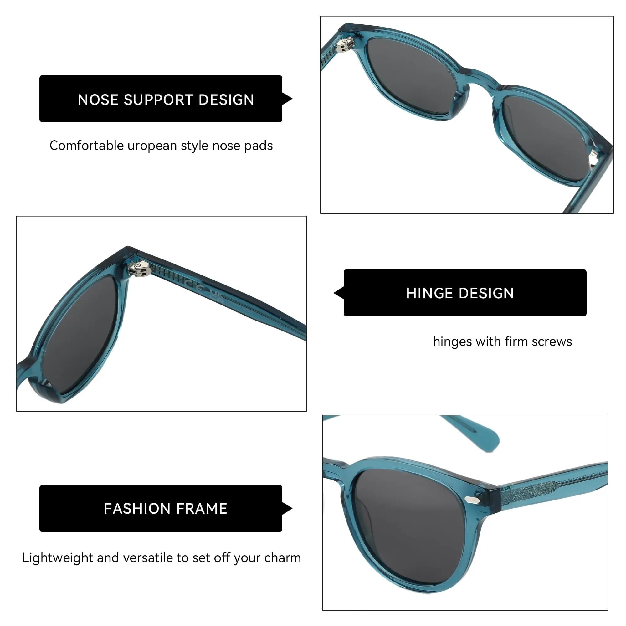 Gafas De Sol De Mujer De Moda | Gafas de sol redondas retro sombras unisex