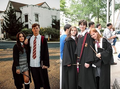 Miniatura 6 de Juego de 4 piezas de corbata y collar de gafas de mago para Halloween Cosplay