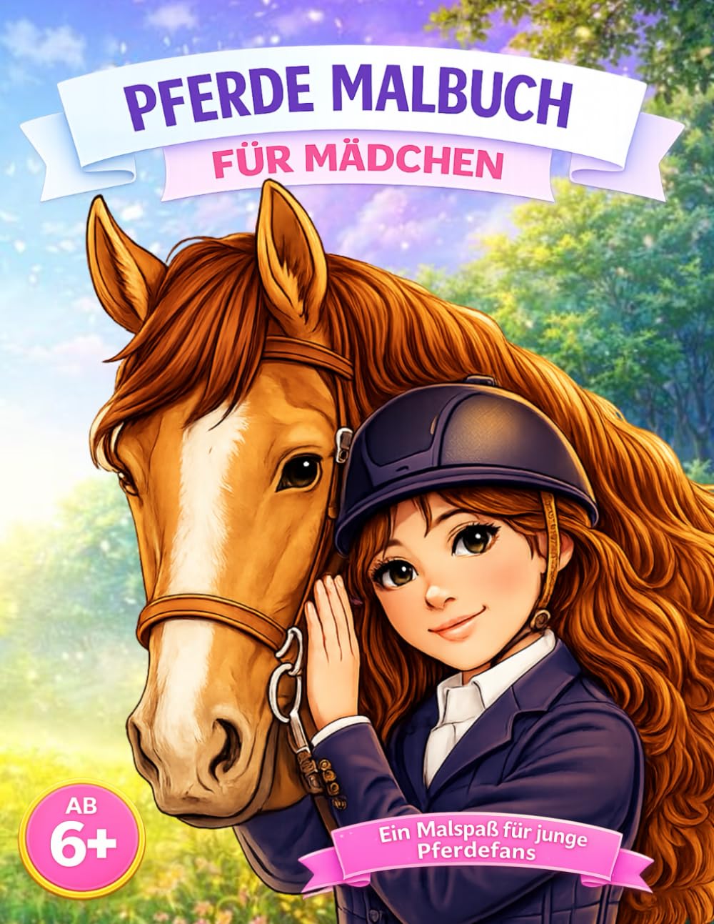 Pferde Malbuch für Mädchen: Ein liebevolles Ausmalbuch für Kinder ab 6 Jahren mit wunderschönen Pferdemotiven