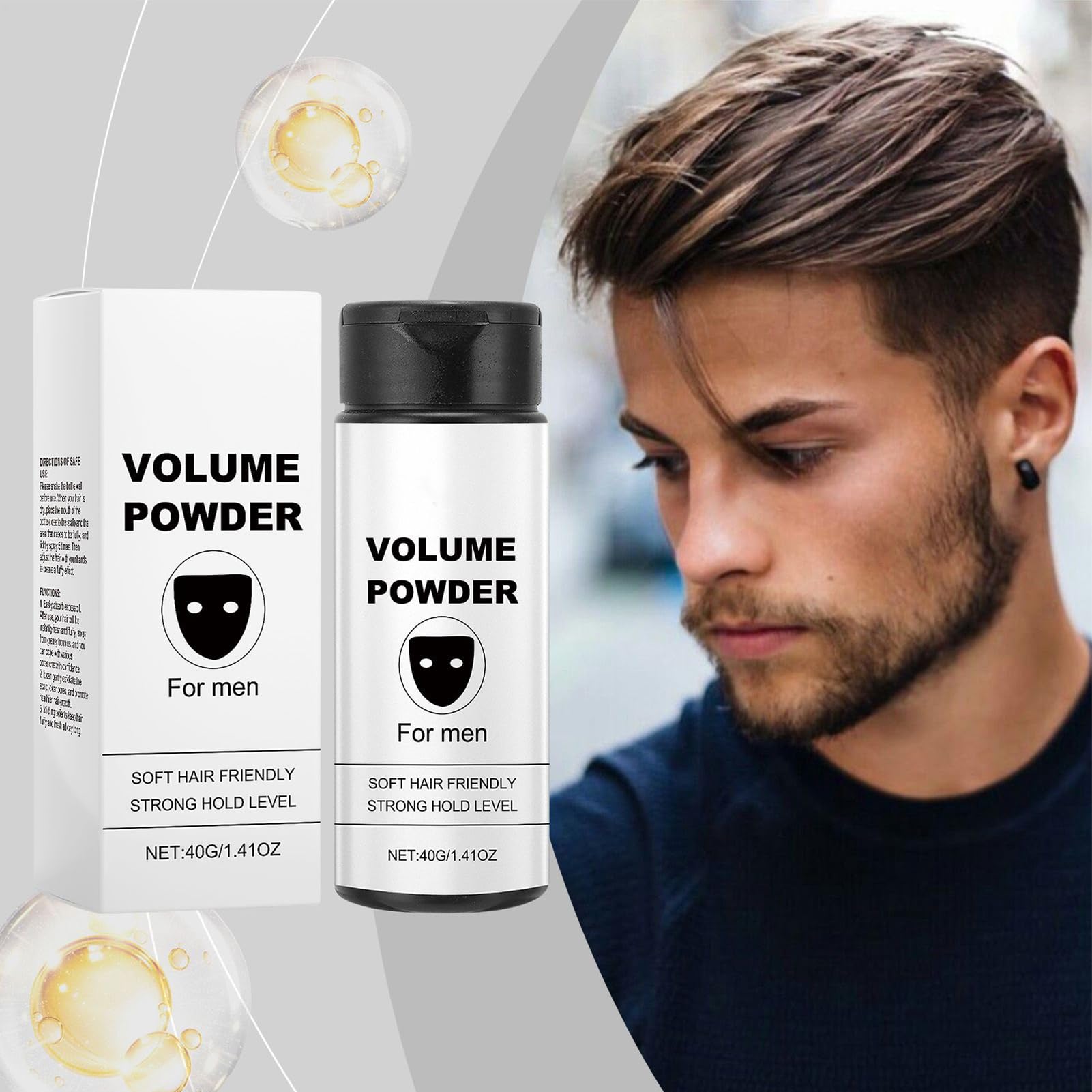 2 x puder do stylizacji włosów, puder do stylizacji włosów dla mężczyzn, stylizacja włosów i wosk objętościowy z efektem matowym, puder do włosów, naturalny proszek do włosów, długotrwały proszek do