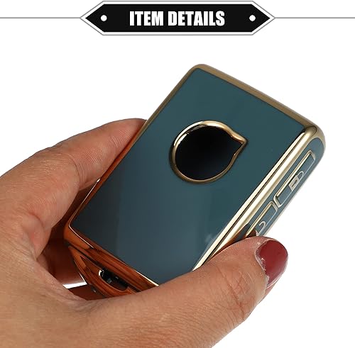 Miniatura 5 de Kit de funda para llavero inteligente de automóvil compatible con Volvo S60 2019-2021, funda protectora de TPU azul sin llave con llavero