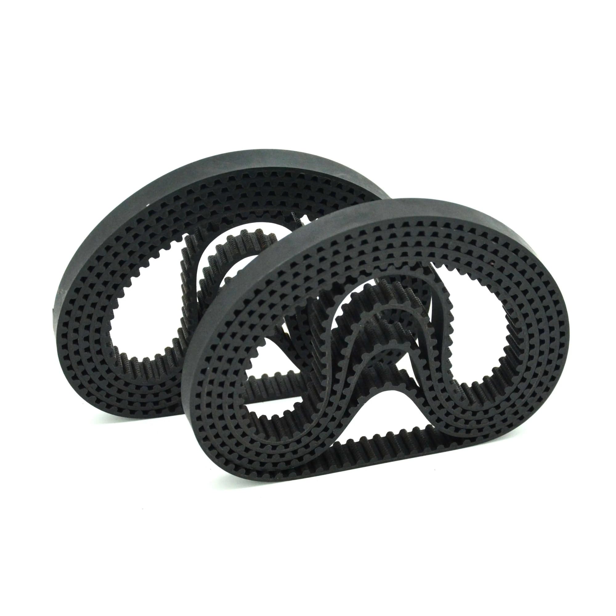 2 Cinghie Dentate HTD-5M Anello Chiuso – 255 Mm Lunghezza, 9 Mm Larghezza, In Gomma Neoprene Con Rinforzo In Fibra Di Vetro