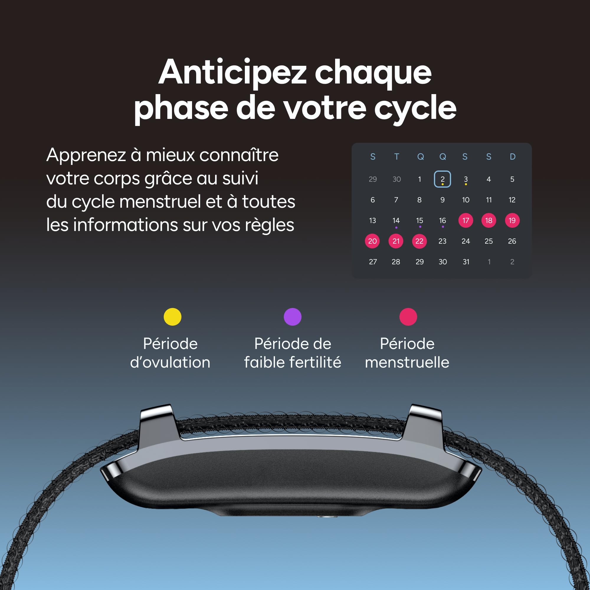KSIX Bracelet connecté Vitalis sans écran, bracelet minimaliste avec moniteur de fréquence cardiaque, oxygène, température, sommeil et stress, étanche jusqu'à 5 ATM, autonomie de 30 jours, 2 bracelets
