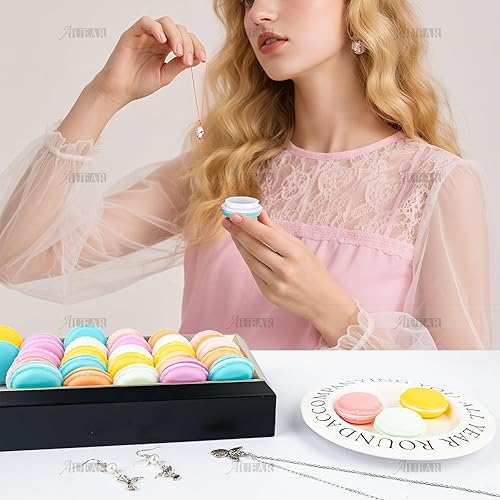 Miniatura 5 de AUEAR, Paquete de 18 cajas de macarrón, caja de dulces, organizador de almacenamiento de joyas