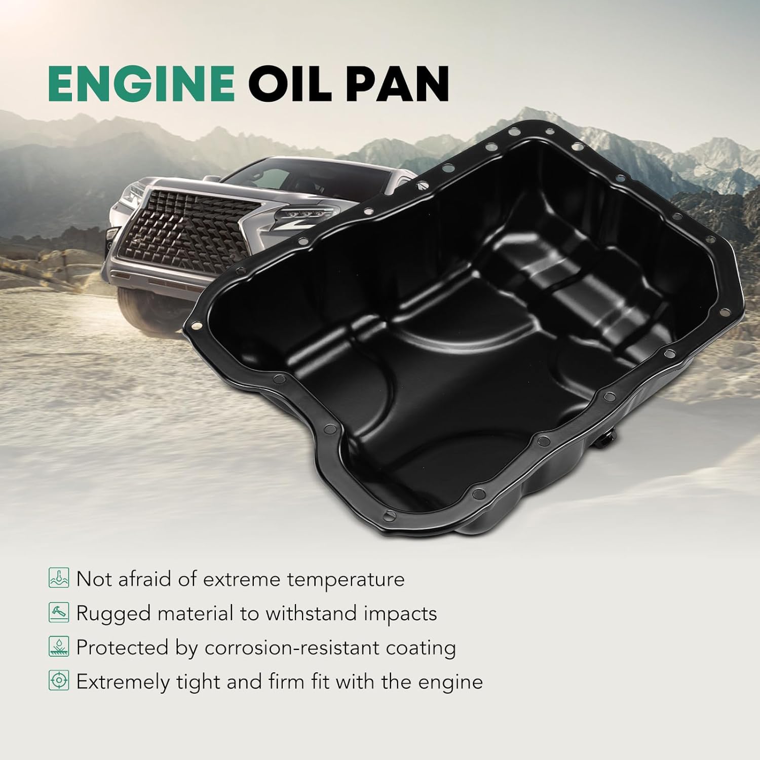 YHTAUTO Engine Oil Pan Replacement for Chrysler 200 & Dodge Dart & Jeep Cherokee Compass Renegade & Fiat 500X & Ram ProMaster City