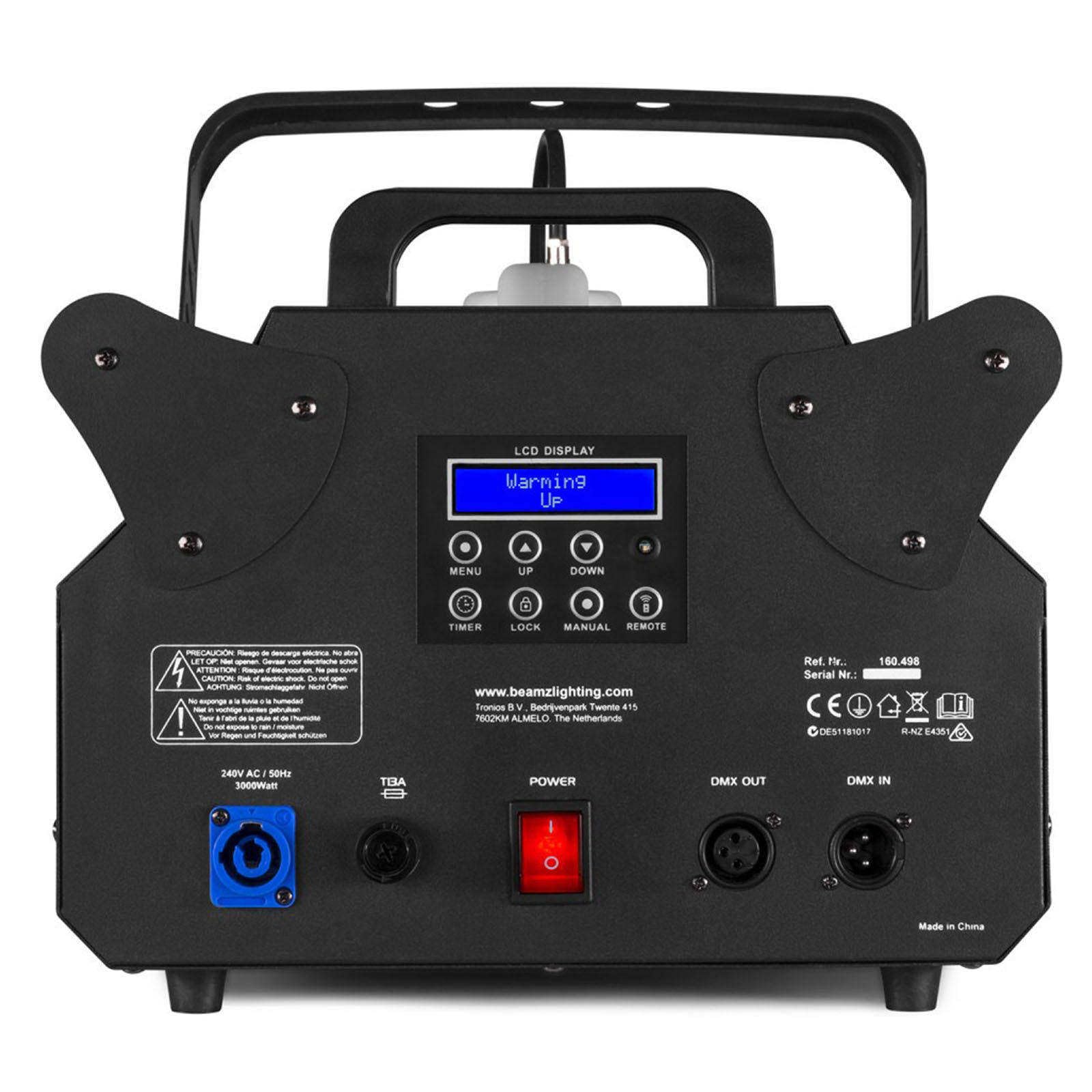 MáQuina De Niebla De Escenario De 3000 W (Control Remoto), Tambor De Aceite De 10 L - Consumo De Combustible De 5,7 Min/L (Salida Continua De 20 S-430 S) - Panel De OperacióN LCD Dmx512