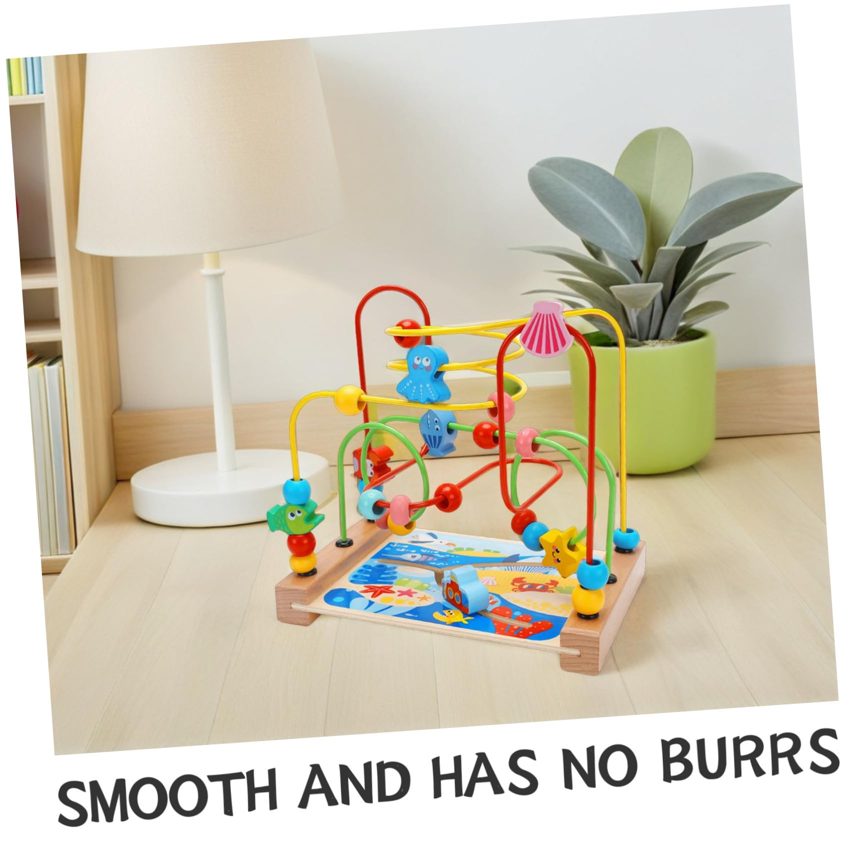 GARVALON Gioco Didattico Labirinto di Perline 1 Pz in Legno per Bambini | Decorazioni Scuola, per Compleanno e Festività, Superficie Liscia senza Bava, Aiuta la Presa