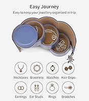 Vista 58 de Vlando Viaggio - Joyero pequeño, caja de almacenamiento para accesorios de viaje A. Gris