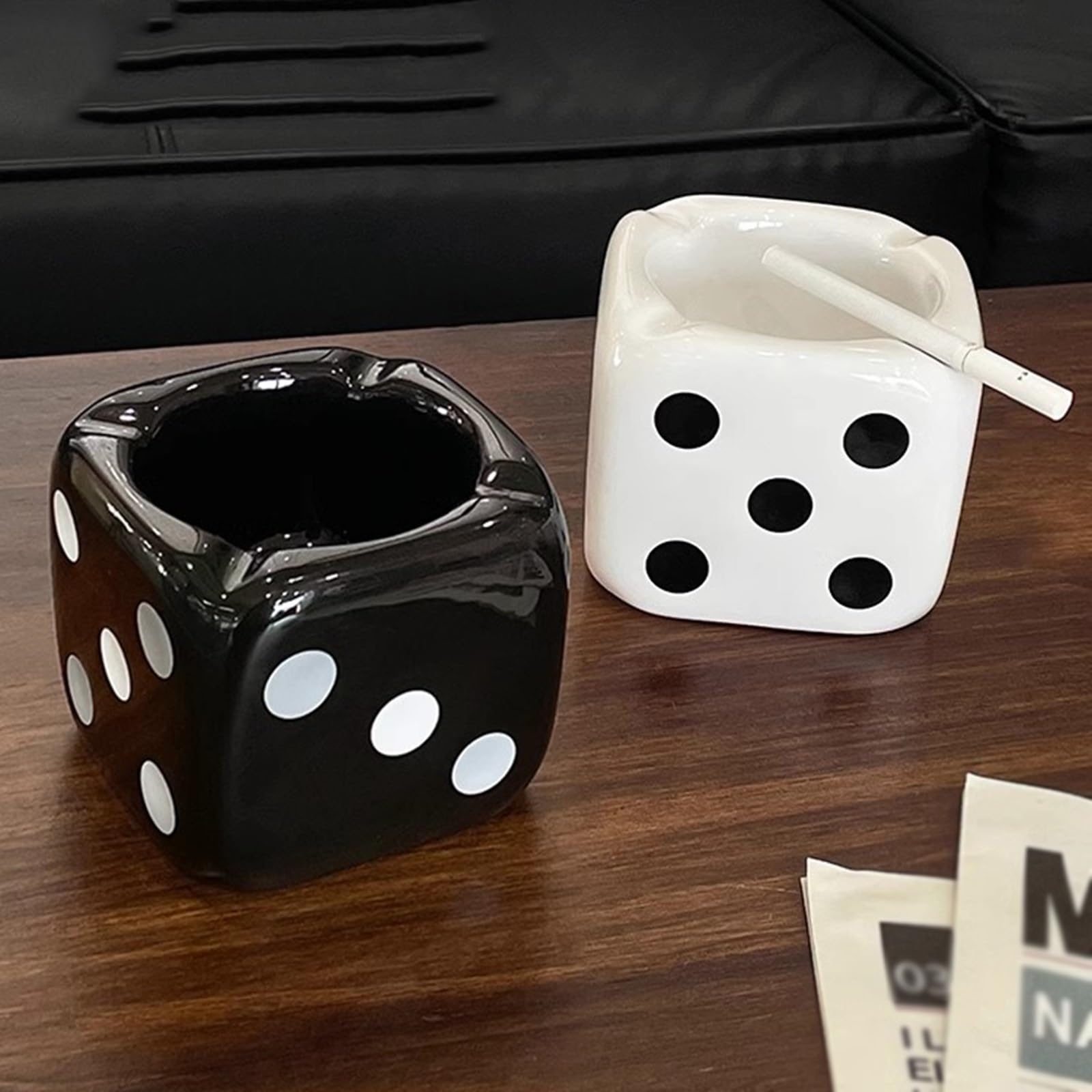Ashtray Ceramic Desktop Ashtray, Indoor and Outdoor Cigarette