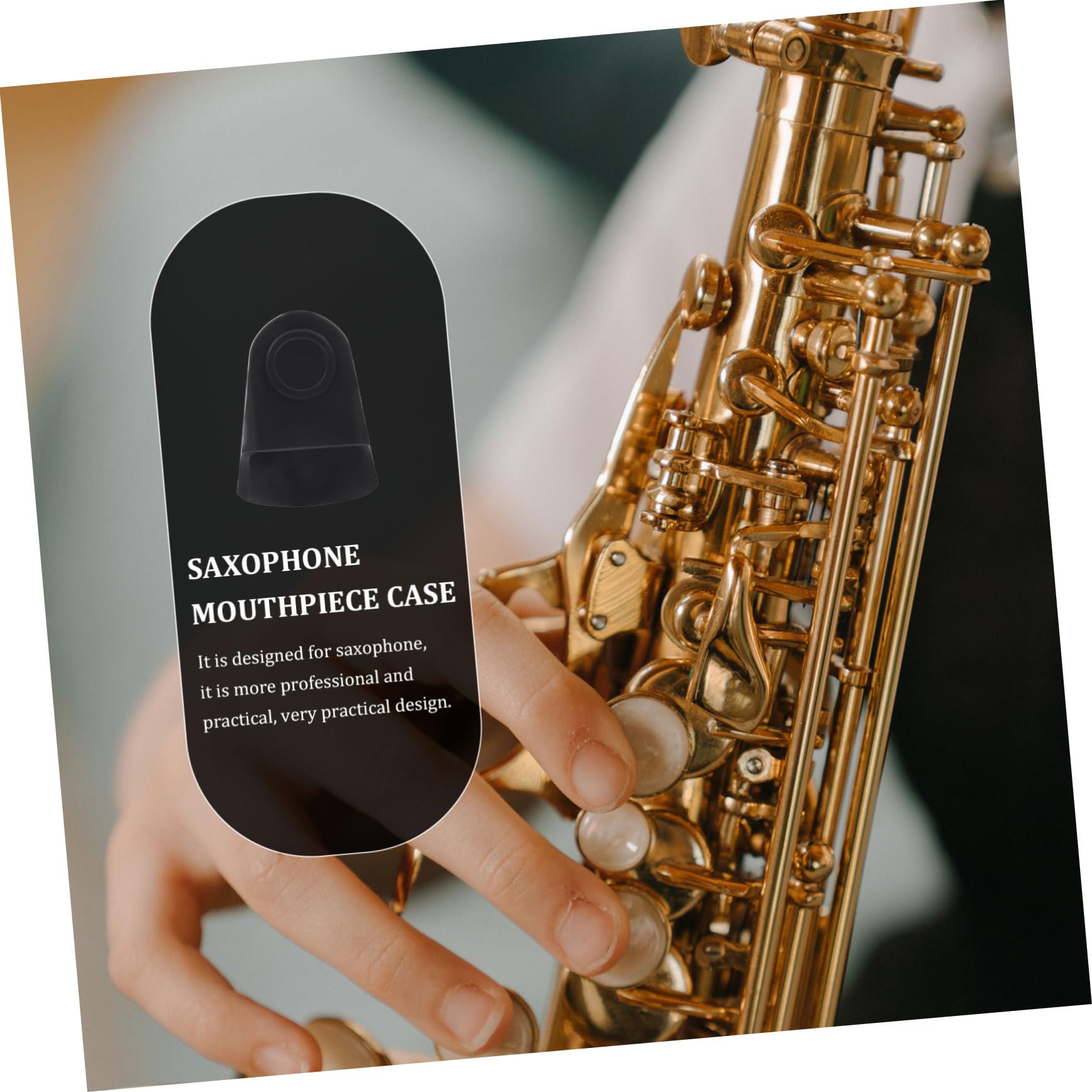 Yardwe Saxophone Protective Cover Durable Protector for Alto Sax and Clarinet Mouthpieces Safe and Easy to Clean Accessory for Daily Use