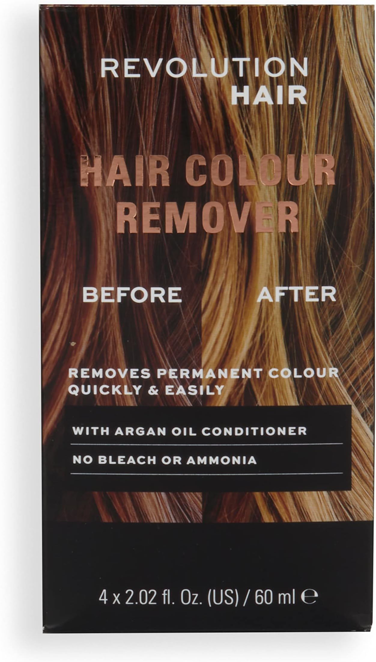 Haircare, Hair Colour Remover, Damage Free Dye Easy to Follow 5 Step Process, Bleach and Ammonia Free, Package Contains 4 x 60 ml