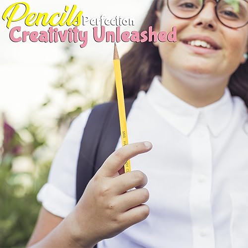 Miniatura 5 de Fun Express Lápices personalizados (rosa, azul, amarillo, púrpura), 24 piezas, enseñanza, escritura, marca, suministros de oficina