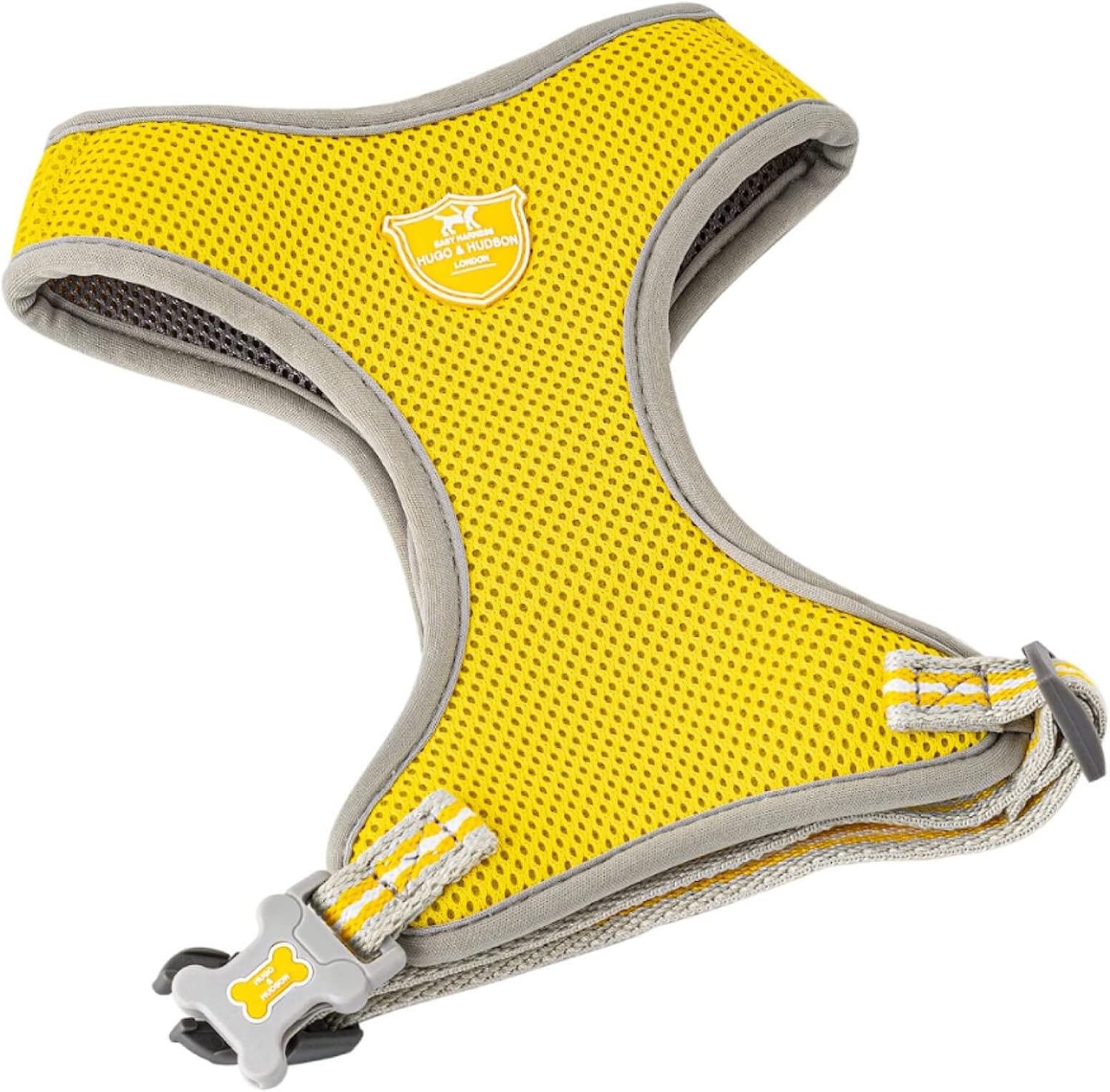 HUGO & HUDSON Dog Harness No-Pull Pet Harness Adjustable Quick Dry Mesh Padded Vest, Yellow, XS