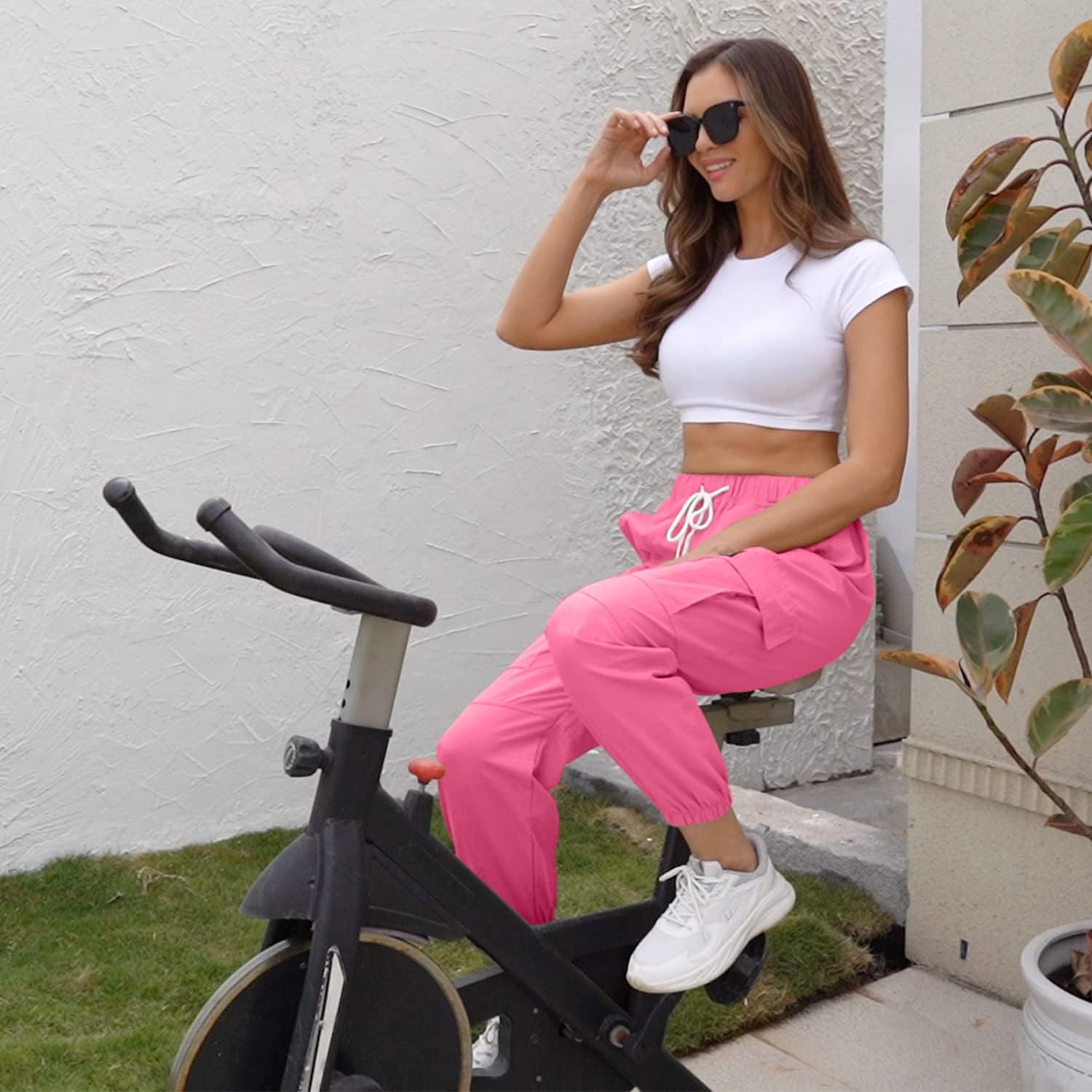 AOWKULAE Girls & Women‘s Casual Cargo Jogger Pants, 6 Years - Women 3XL - Image 6