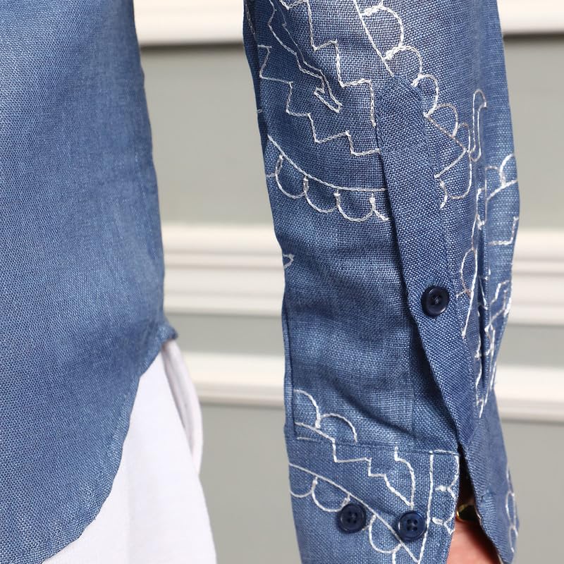 CAHOOT Camicia da uomo tinta unita con pieghe | abbigliamento casual | colletto spalmato | maniche lunghe | chiusura con bottoni | camicia realizzata con vestibilità comoda per l'uso quotidiano