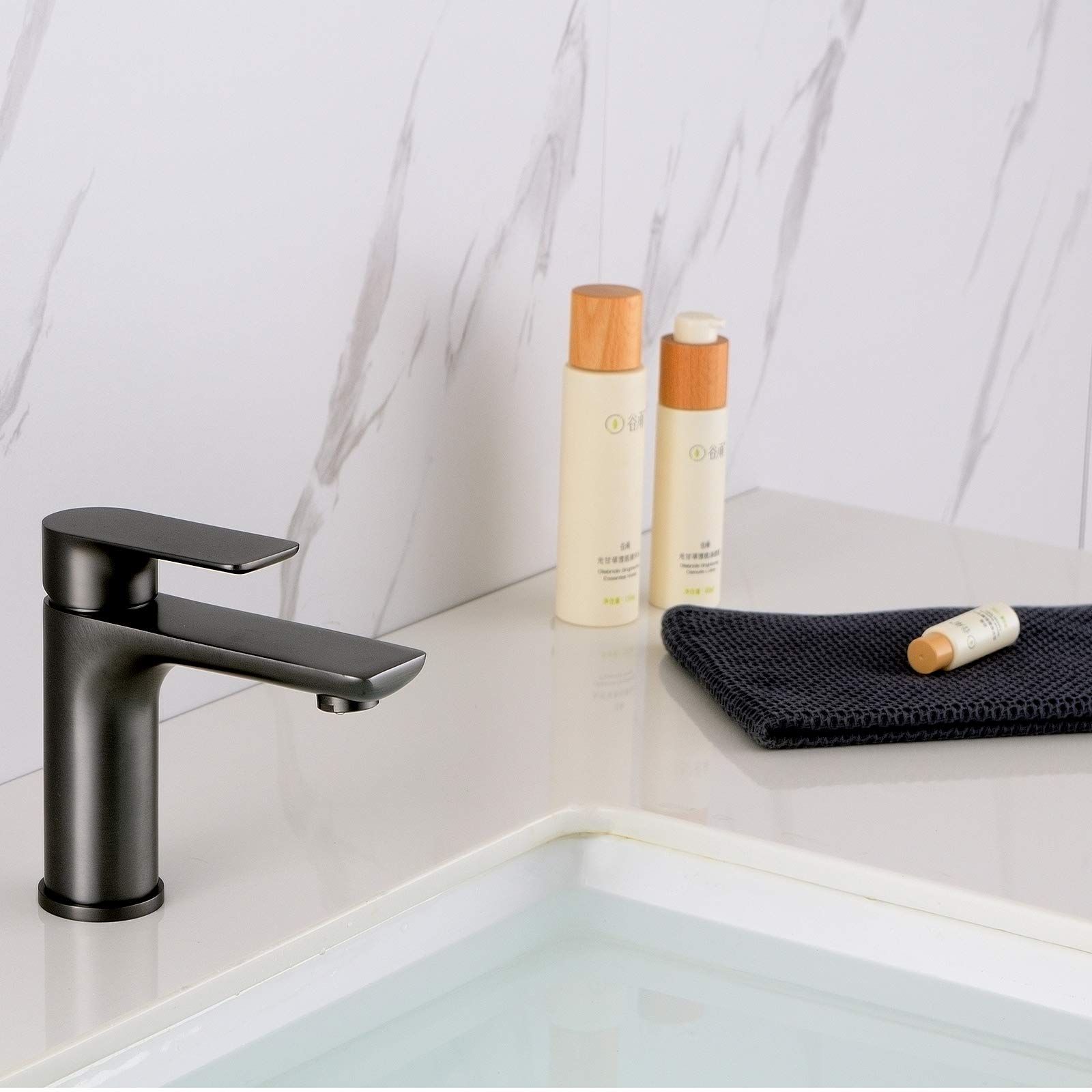 Robinet mitigeur pour lavabo ou vasque 4024G - gun métal