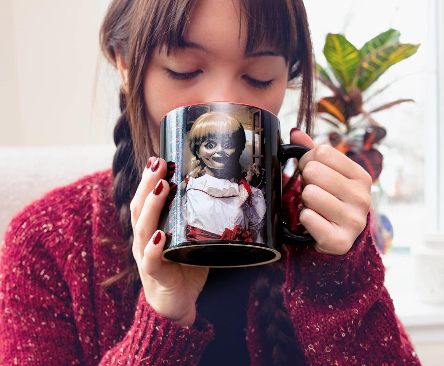 Silver Buffalo Annabelle The Conjuring Ceramic Mug | Coffee Cup For Espresso, Tea | Holds 20 Ounces - Image 6