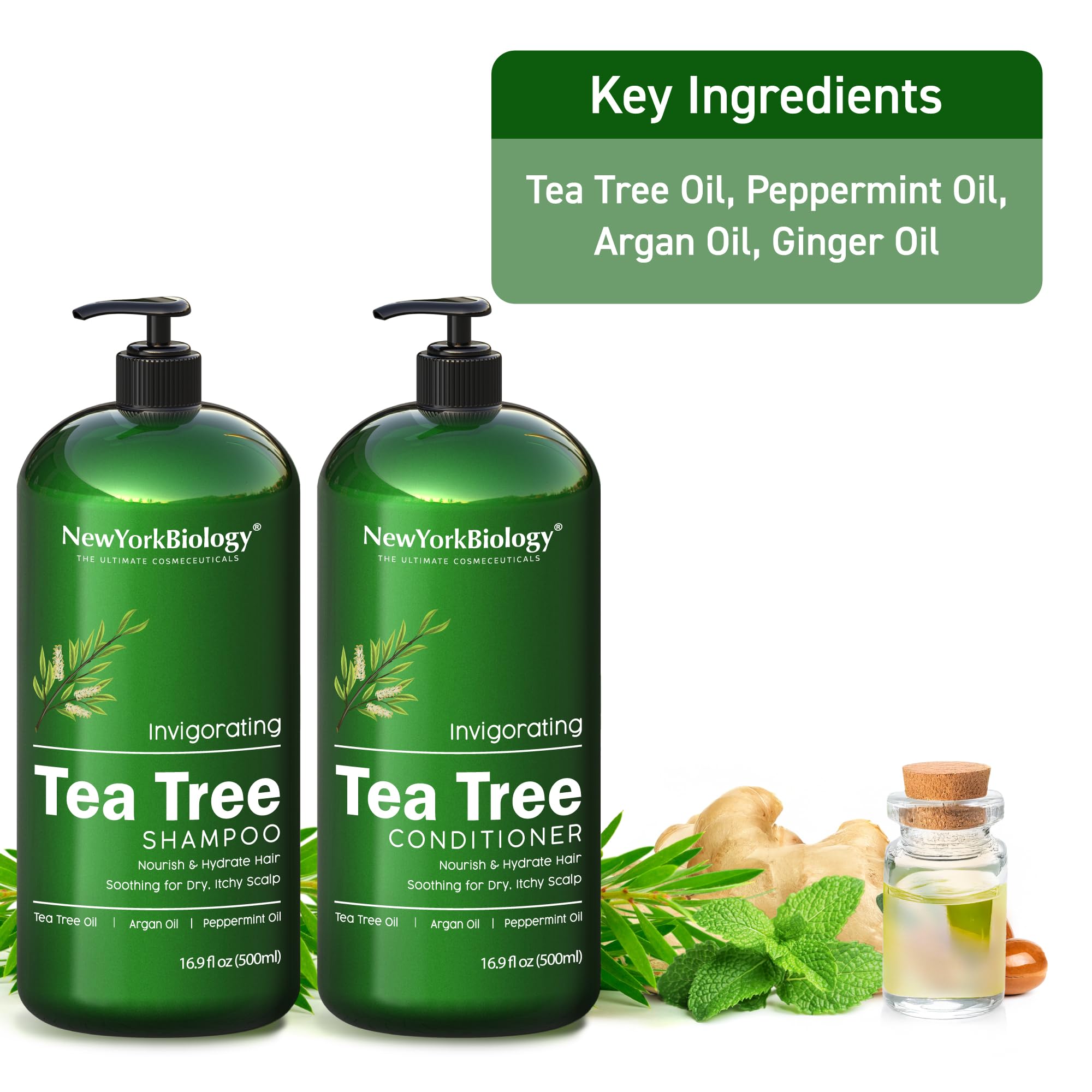 New York Biology Cleansing Shampoo and Conditioner Set for Hair and Scalp